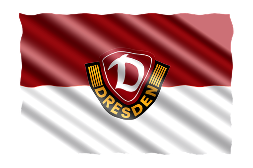 Dynamo Dresden Flag Waving PNG with transparent background