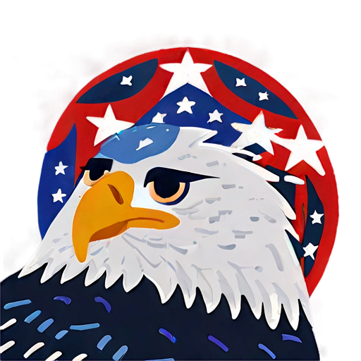 Eagle And Stars Patriotic Badge Png C