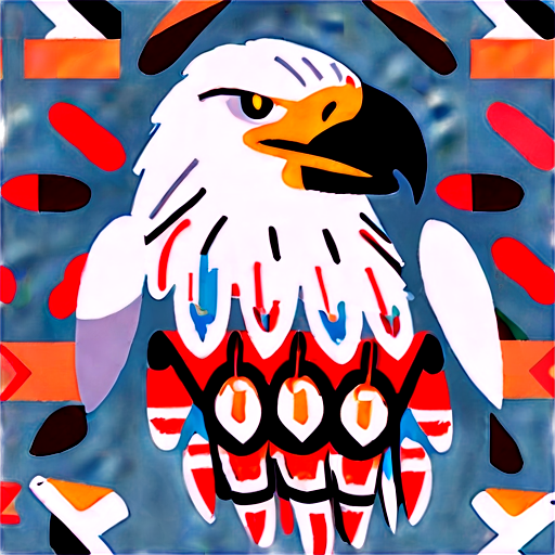 Eagle In Native American Art Png B