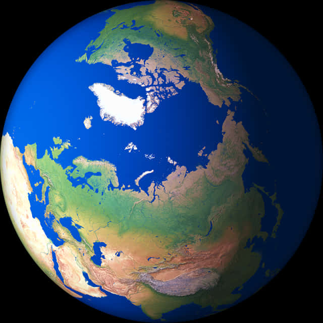 Earth Northern Hemisphere View