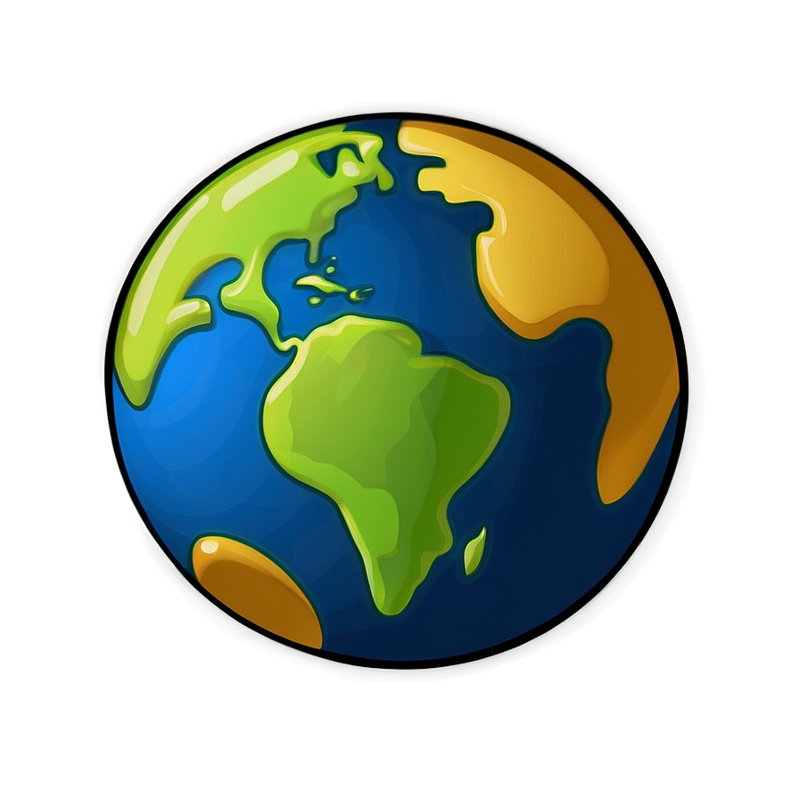 Earth With Flag Cartoon Png 78