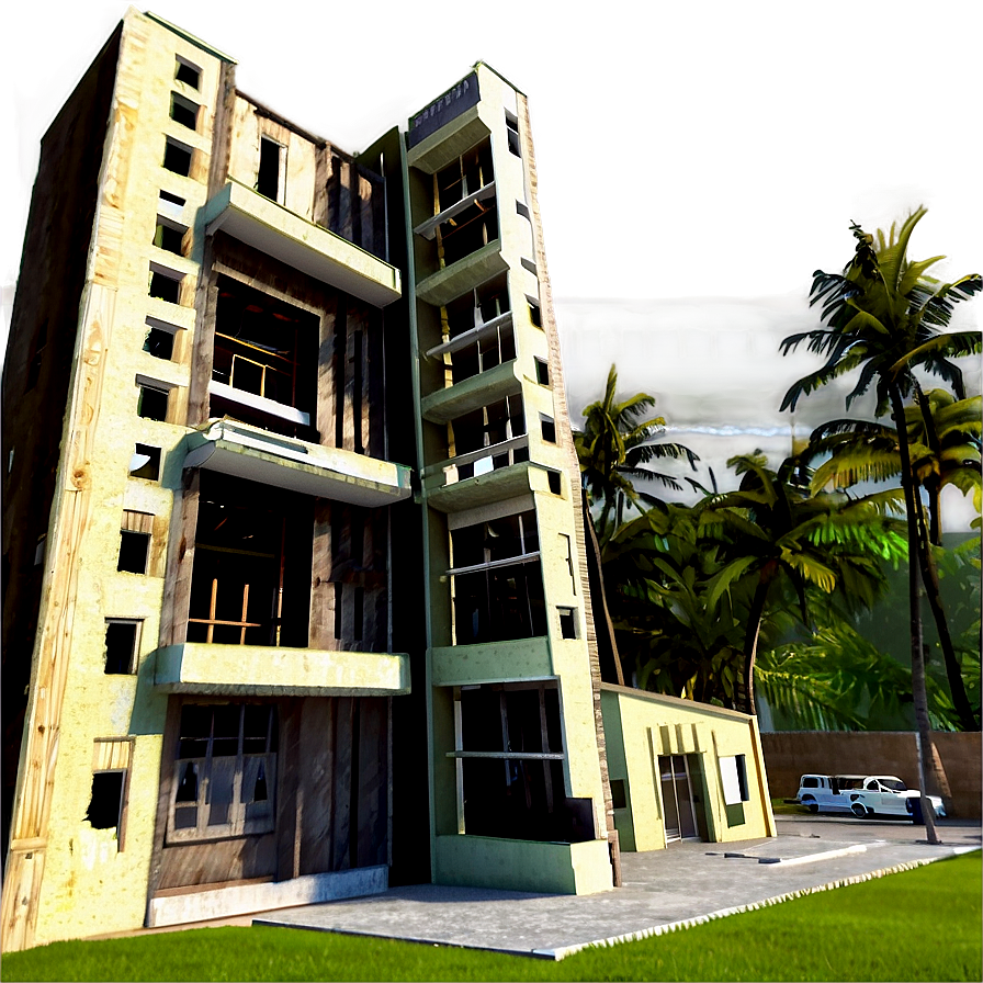 Earthquake Damaged Building PNG 06212024 PNG image with a transparent background, free high-resolution download