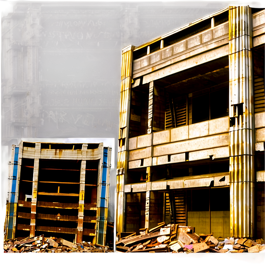 Earthquake Damaged Building PNG 06212024 PNG image with a transparent background, free high-resolution download