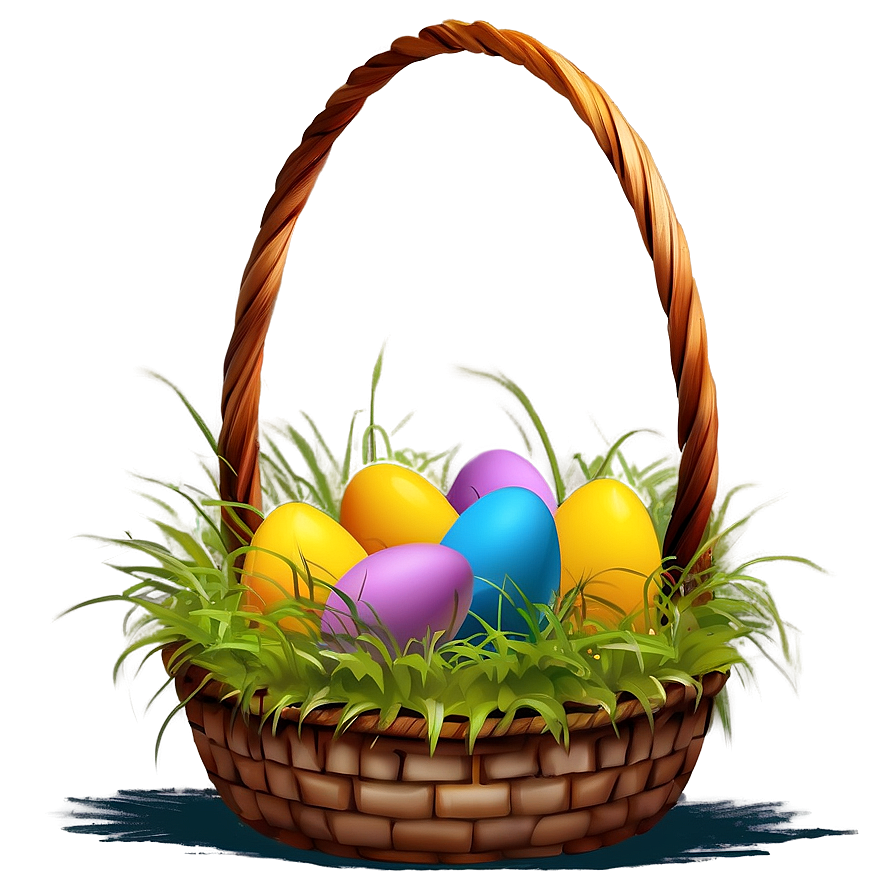 Easter Basket Grass Png Wcm49