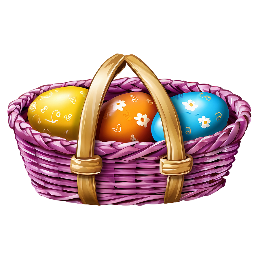 Easter Bunny Basket Clipart Png 37