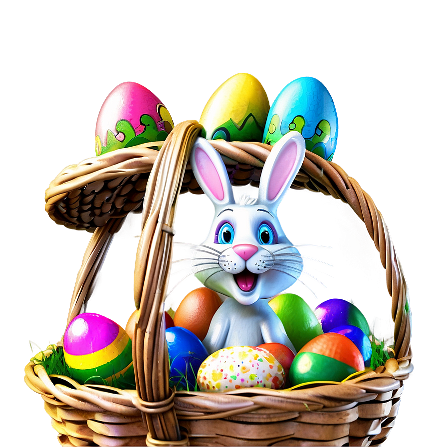 Easter Bunny Basket Png 05212024