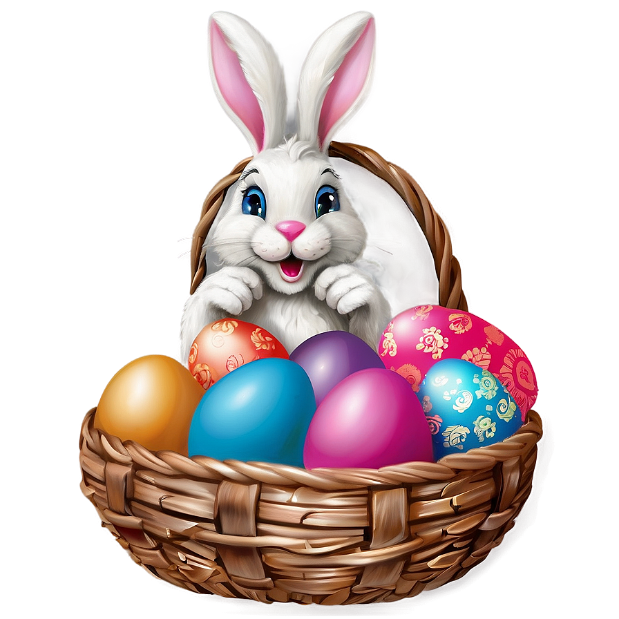 Easter Bunny Basket Png 05212024