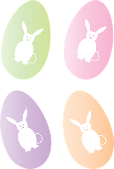 Easter Bunny Eggs Graphic PNG with transparent background