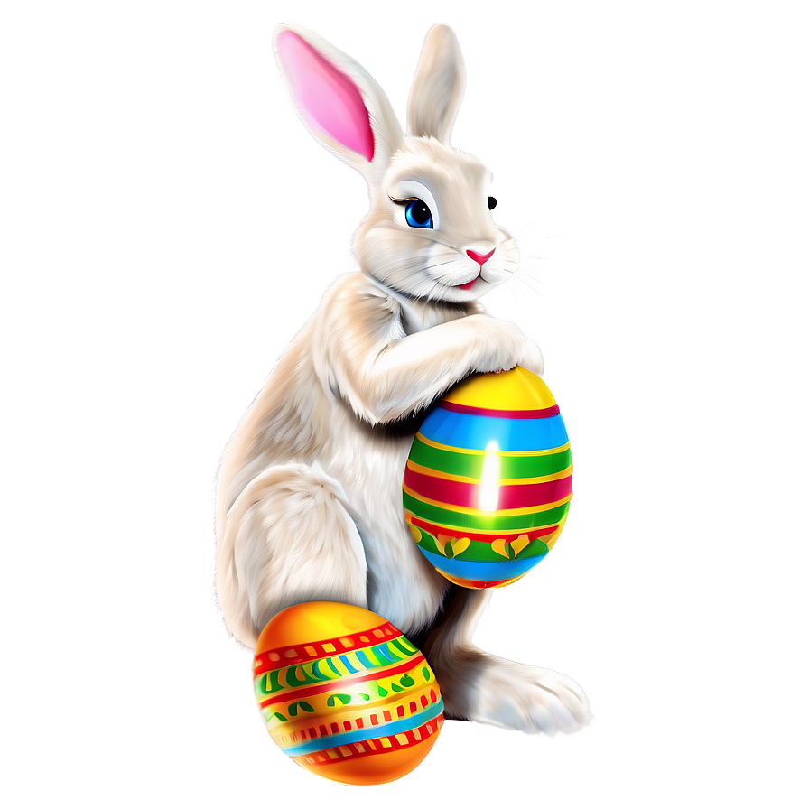 Easter Bunny With Eggs Png 05232024