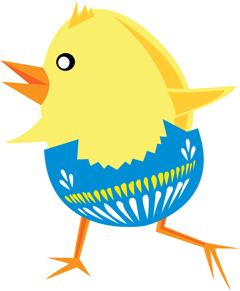 Chick, Eggshell, Easter, Chicken, Egg, Animal, Bird - Easter Egg Clip Art, HD Png Download PNG image with a transparent background, free high-resolution download