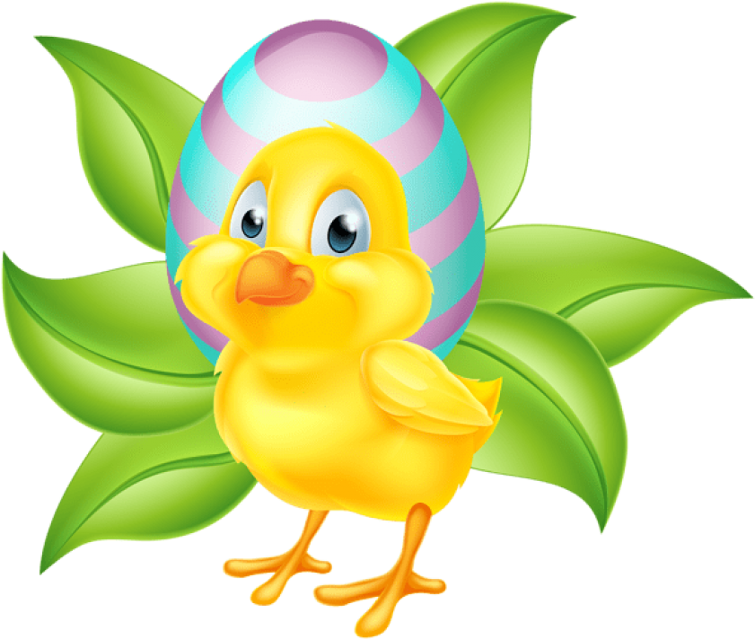 Easter Chick With Decorated Egg