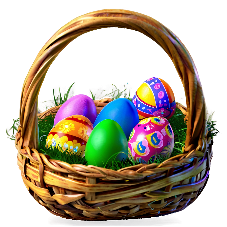 Easter Egg Basket PNG 13 PNG with transparent background