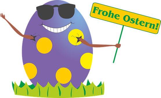 Easter Egg Cartoon Celebration PNG with transparent background