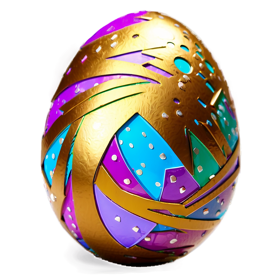 Easter Egg Golden Png 05232024