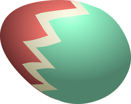 Easter Egg Gradient Design PNG with transparent background
