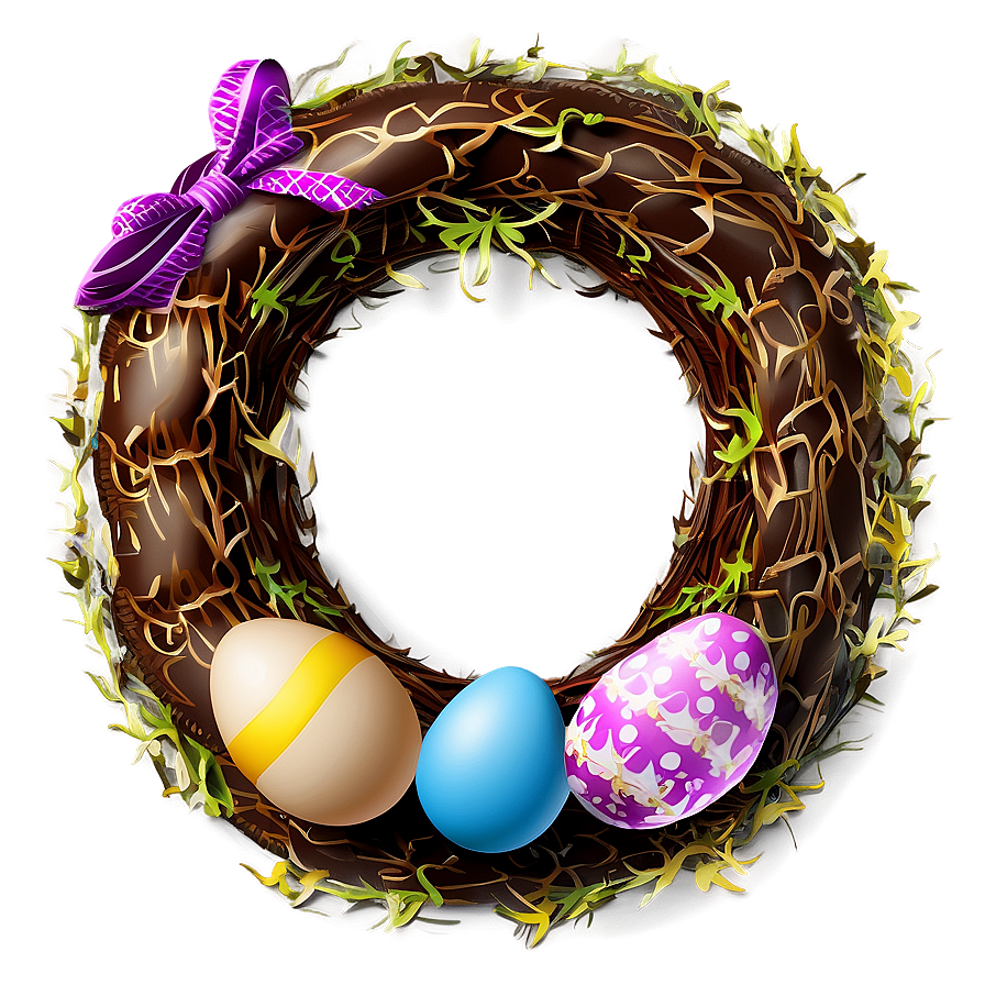 Easter Egg Wreath Png Nem