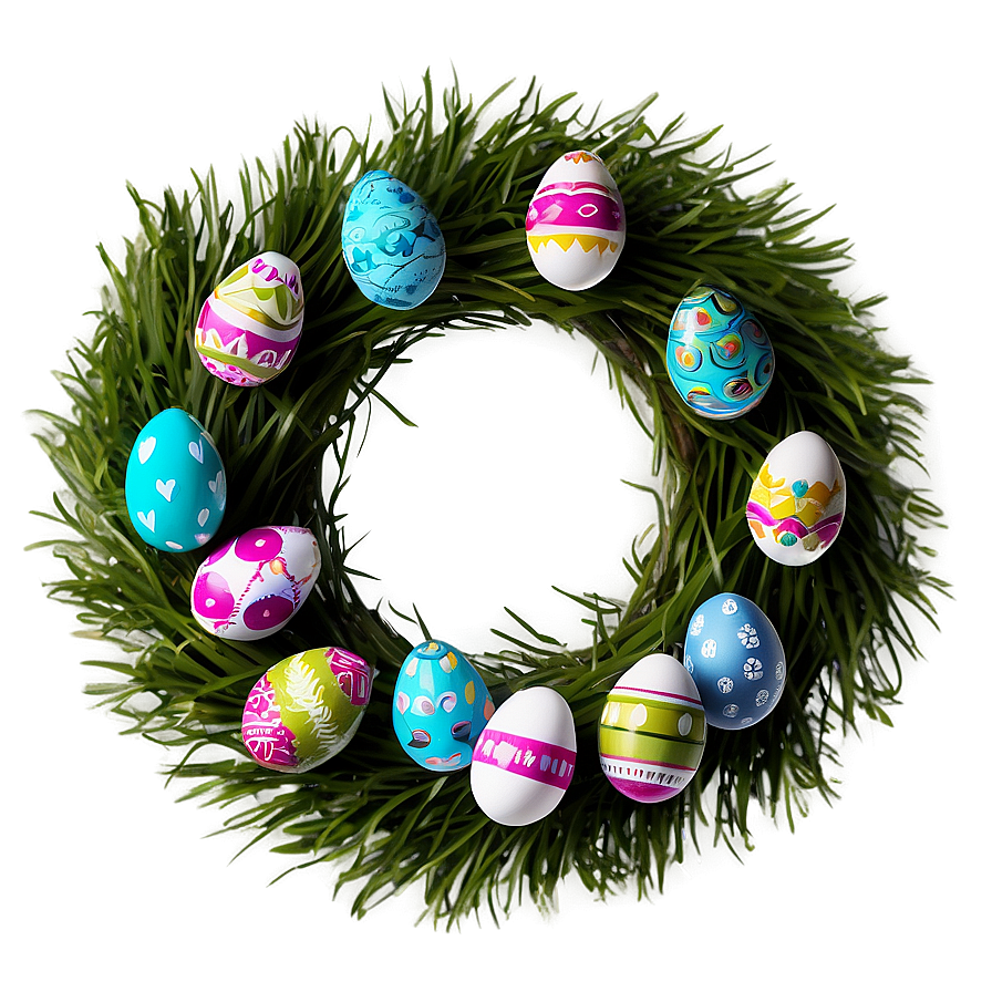 Easter Egg Wreath Png Utm