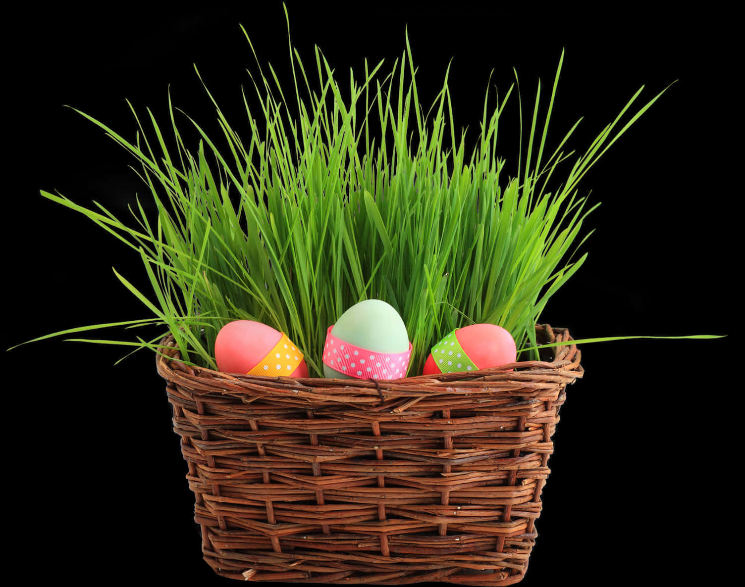 Easter Egg Basket Png Transparent Image - Easter Basket Png, Png Download PNG with transparent background