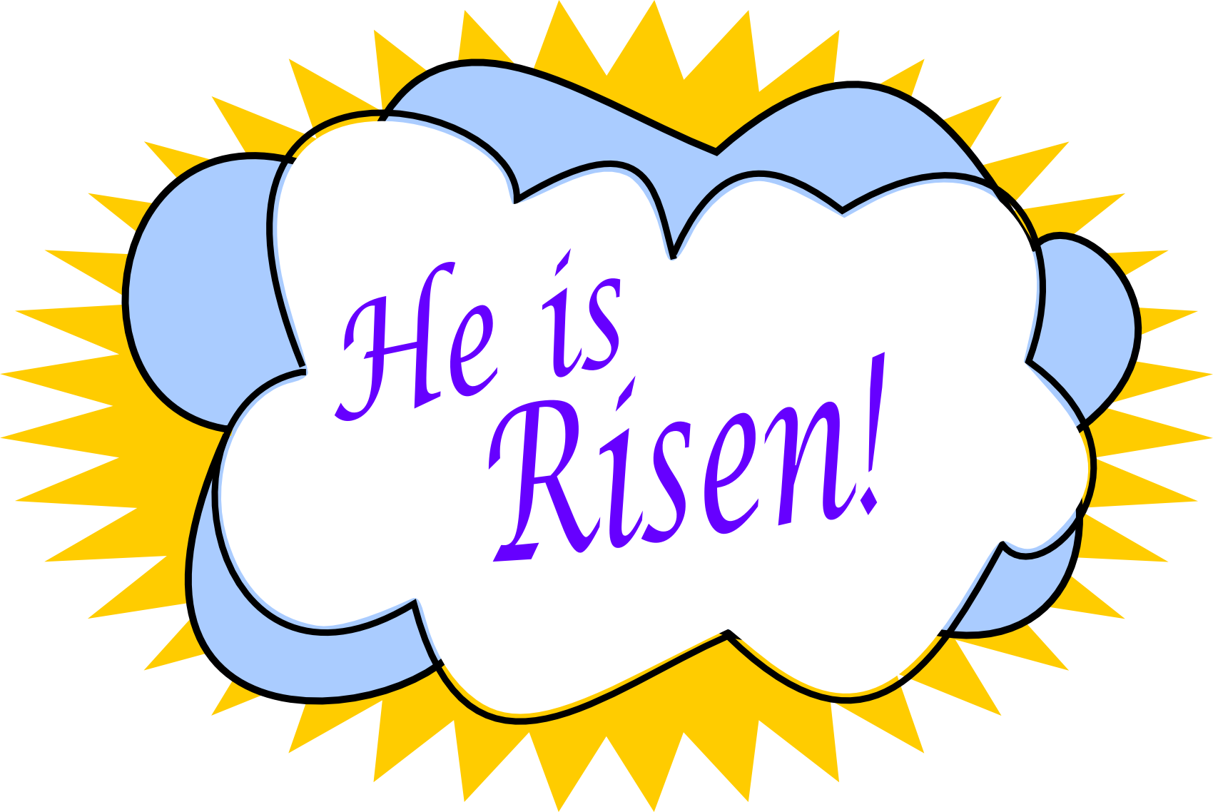 Easter He Is Risen Graphic PNG with transparent background