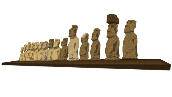 Easter Island Chocolate Moai PNG with transparent background