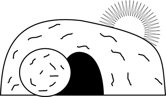 Easter Sunday Resurrection Scene PNG with transparent background