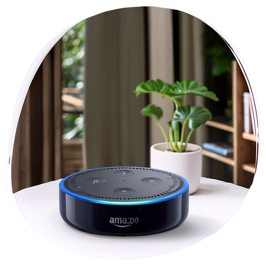 Echo Dot Smart Speaker Walnut Finish Png 91