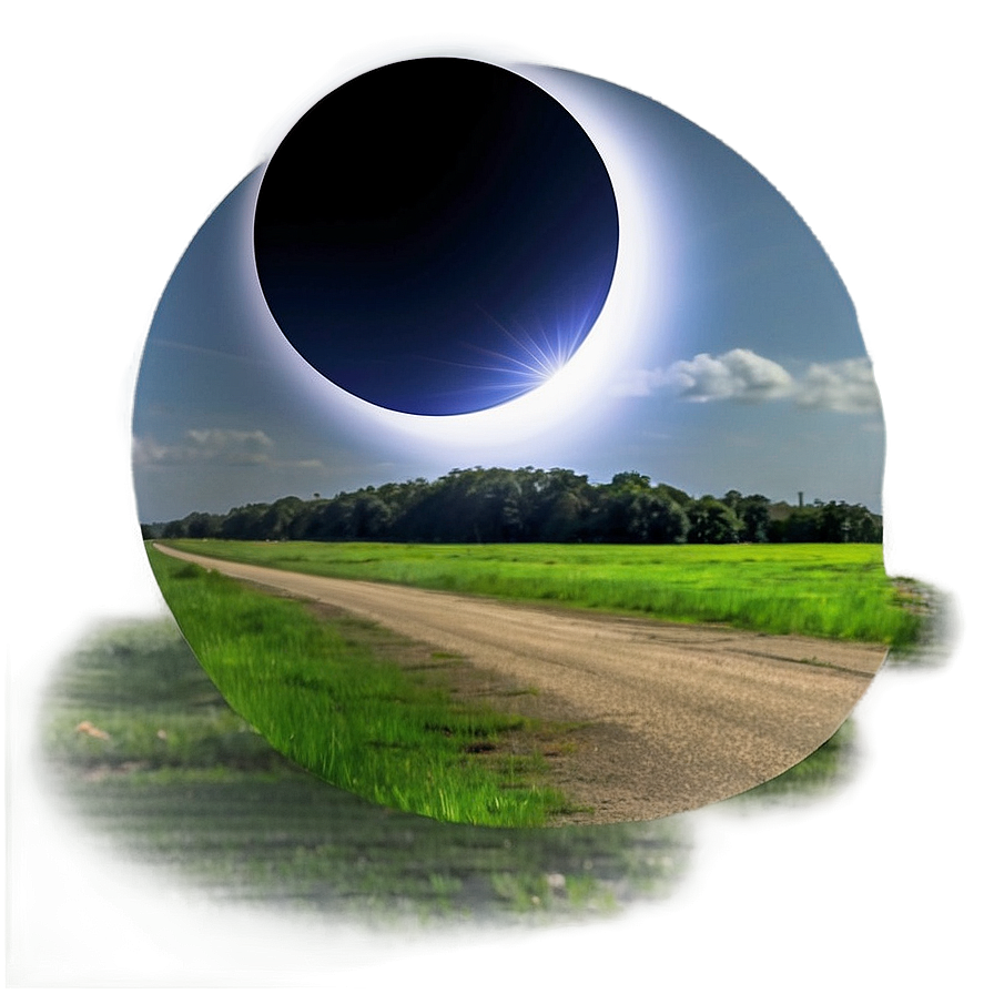 Eclipse Landscape PNG cum PNG image with a transparent background, free high-resolution download