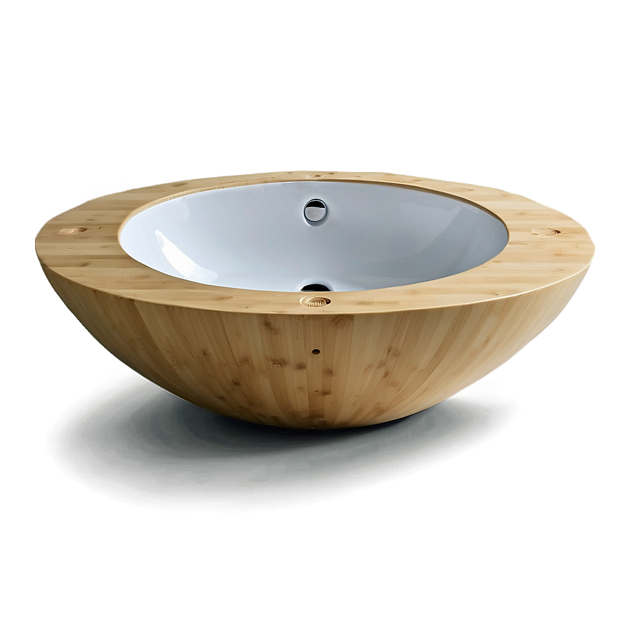 Eco-friendly Bamboo Sink Png 05242024