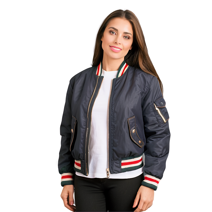 Eco-friendly Bomber Jacket Sustainable Png Iqd55