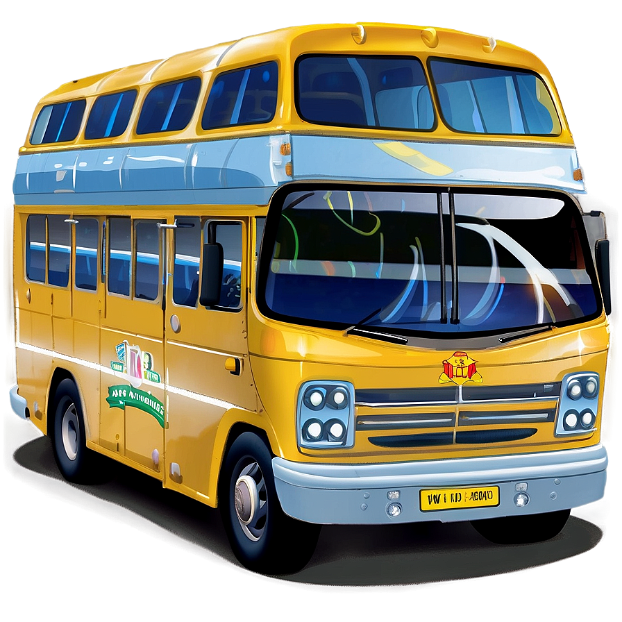 Eco-friendly Cartoon Bus Png 5