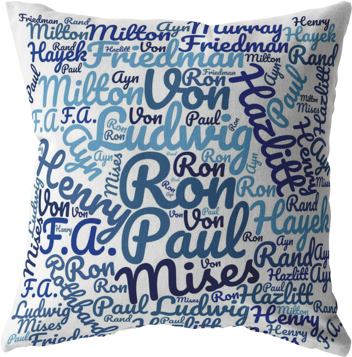 Economist Names Pattern Pillow