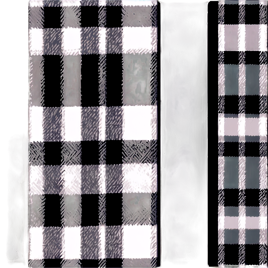 Edgy Black And White Plaid Png 15