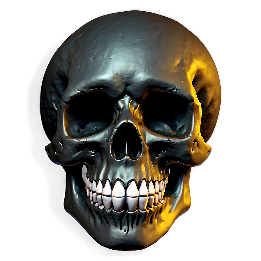 Edgy Black Skull Clipart Png Wyk42