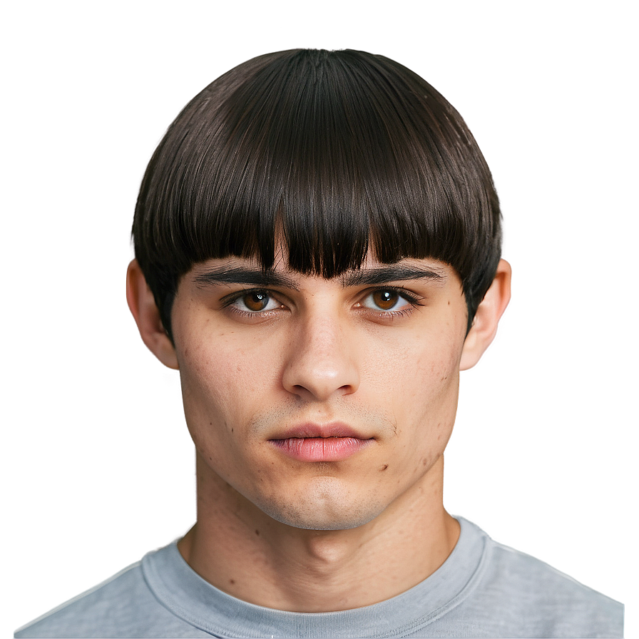 Edgy Bowl Cut For Men Png Rvt