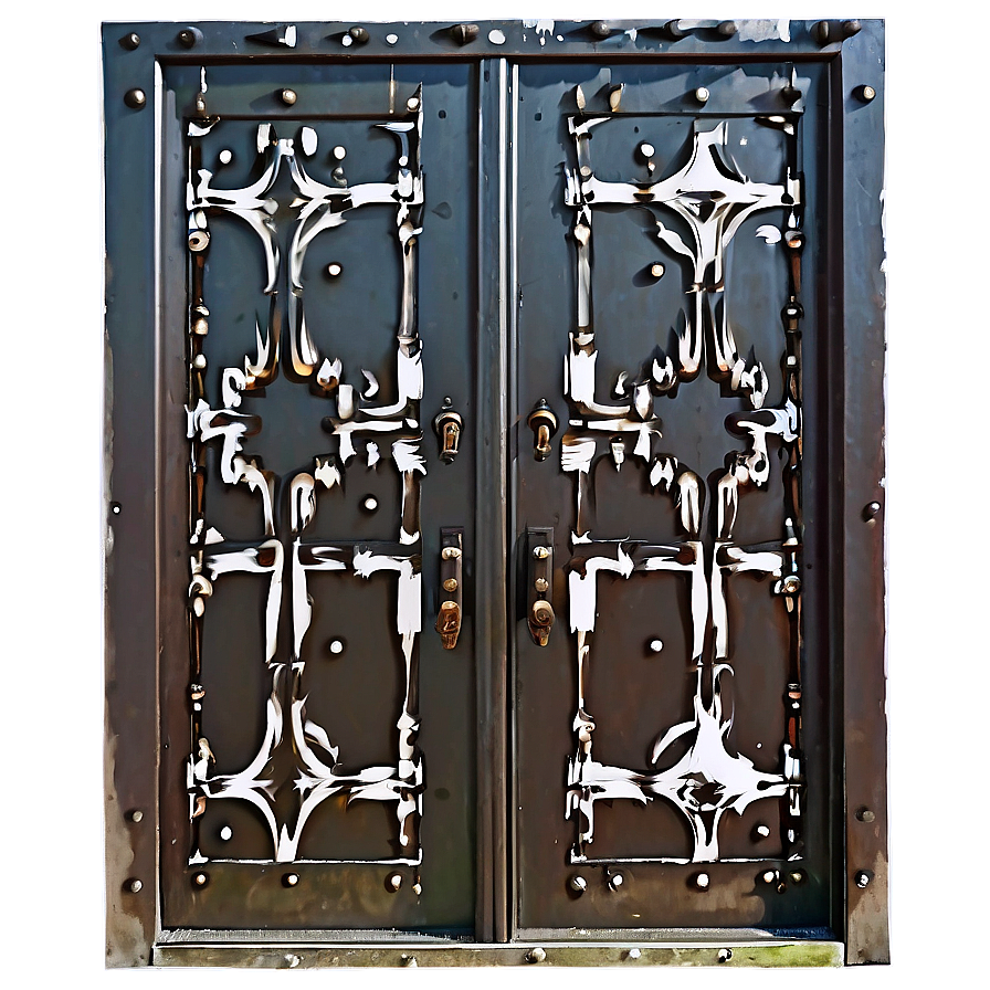 Edgy Iron Door Png 05042024