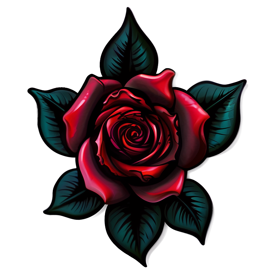 Edgy Rose Tattoo Graphic Png 05252024