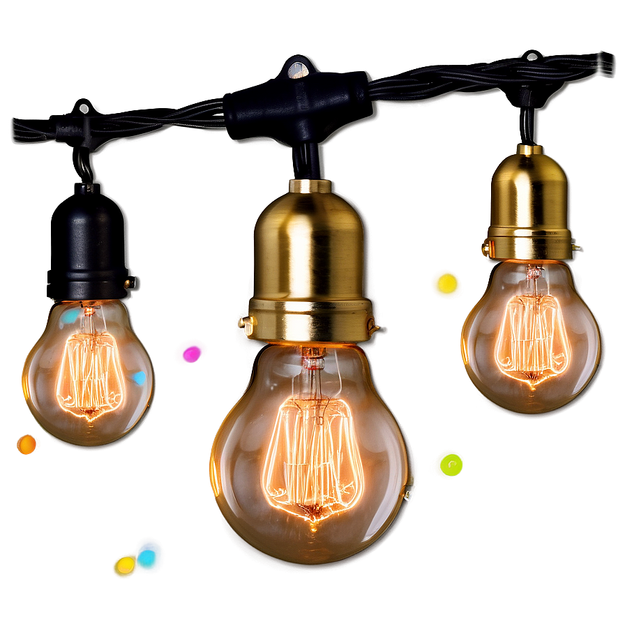 Edison Bulb String Lights Png 59