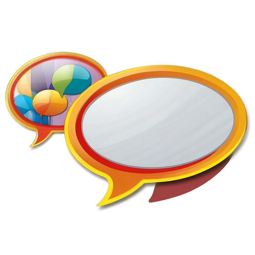 "Editable Speech Bubble PNG for Graphic Design" 64 PNG image with a transparent background, free high-resolution download