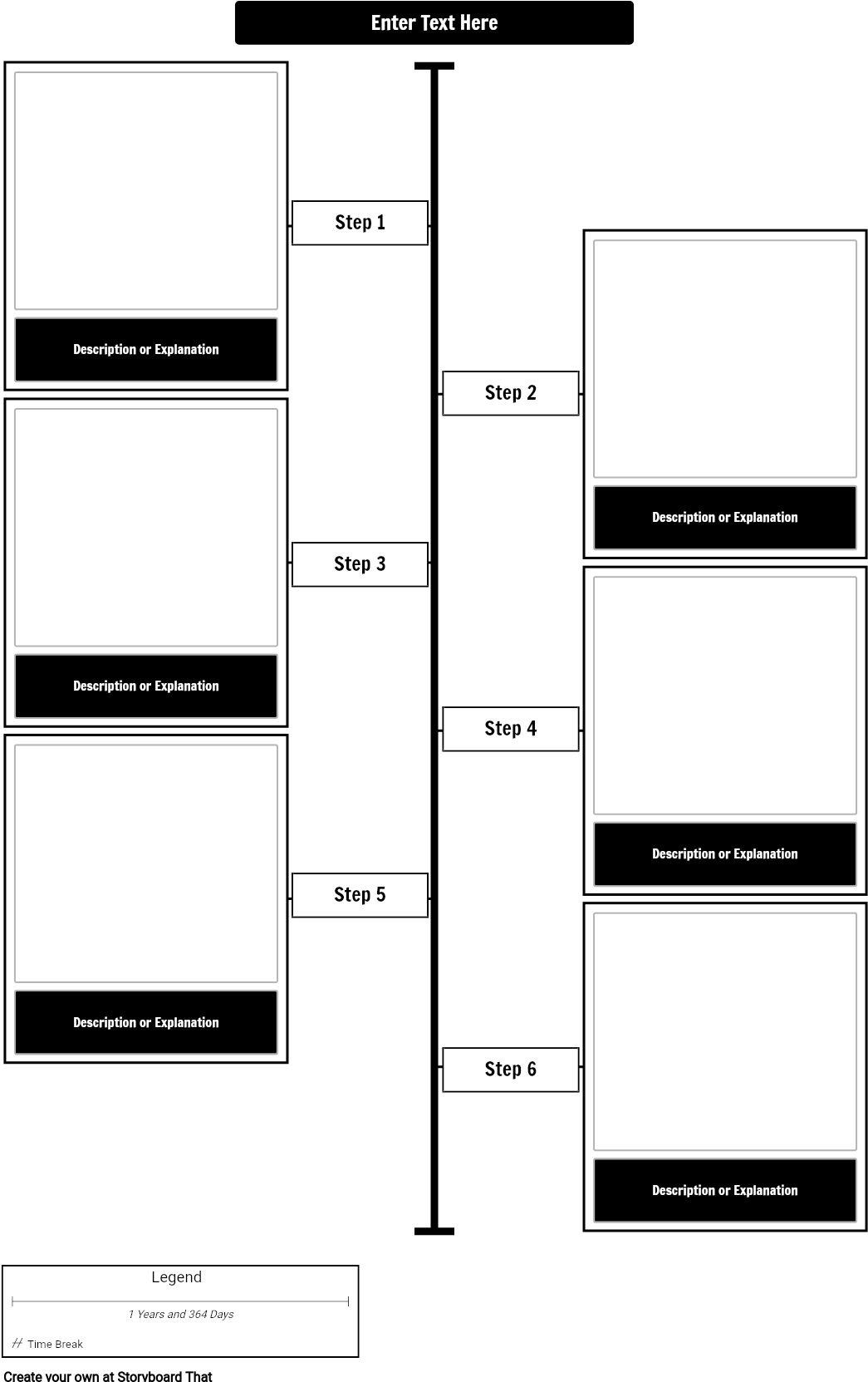 Editable Vertical Timeline Template PNG with transparent background