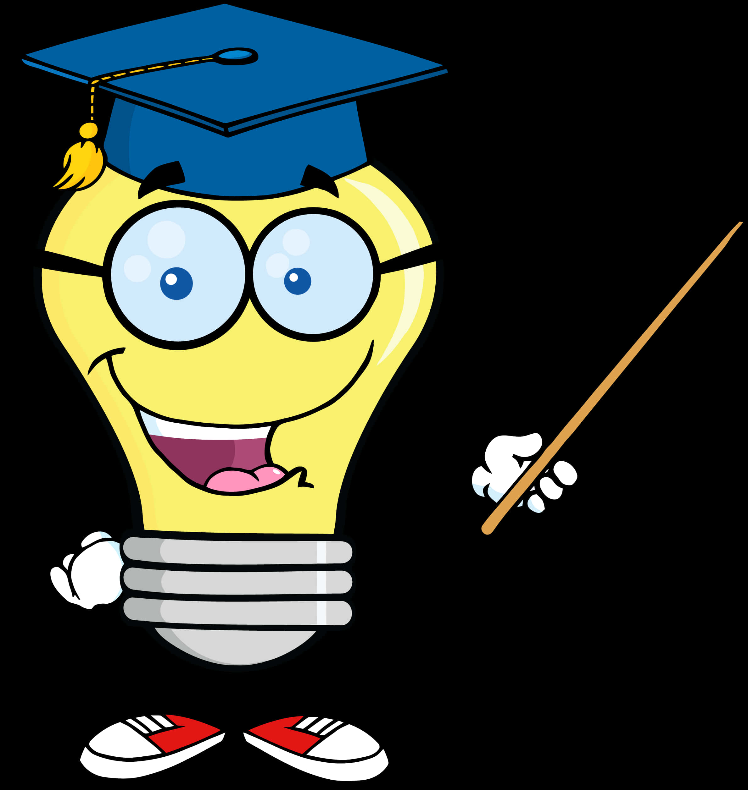 Educated Lightbulb Character