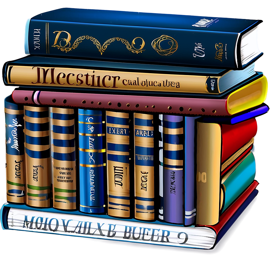 Educational Books Stack Png Yey82