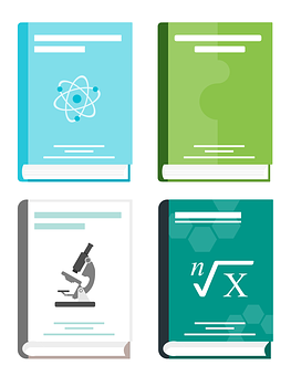 Educational Books Vector Illustration PNG with transparent background