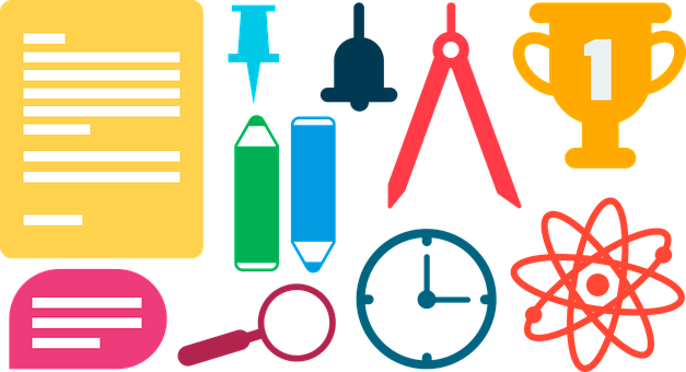 Educational Icons Vector PNG with transparent background