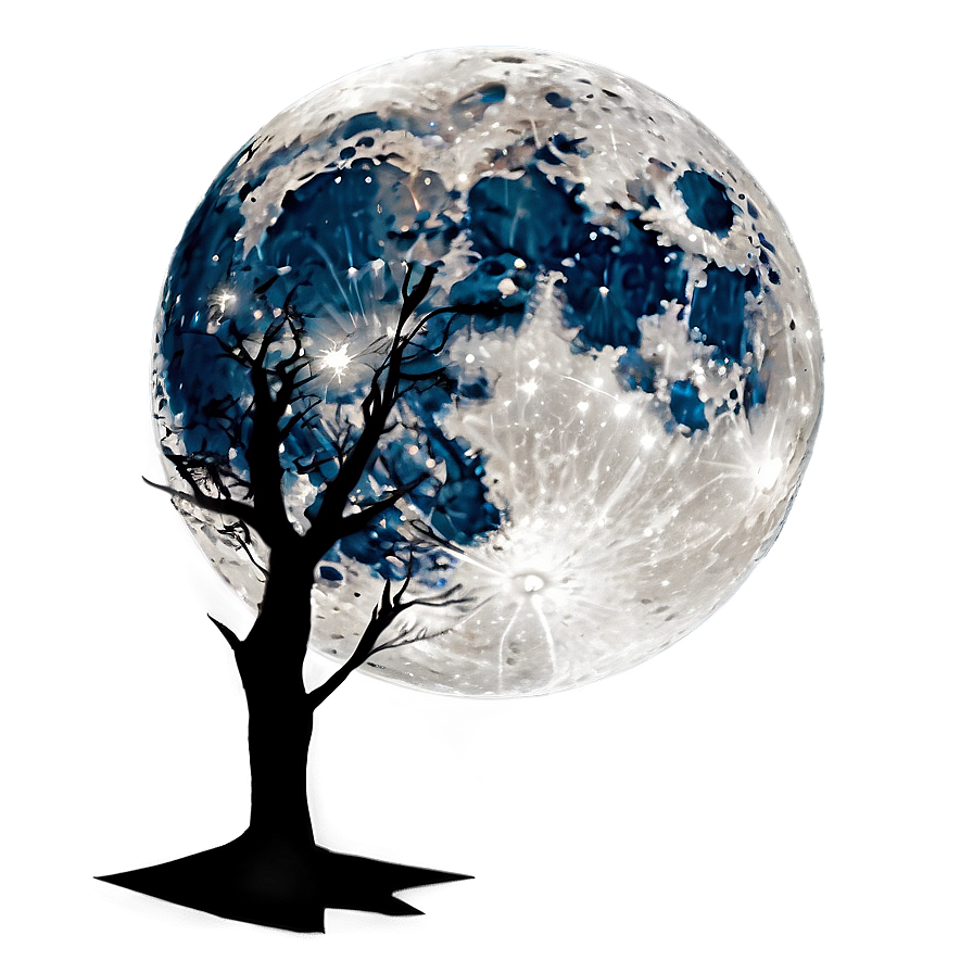 Eerie Full Moon Night PNG 50 PNG with transparent background