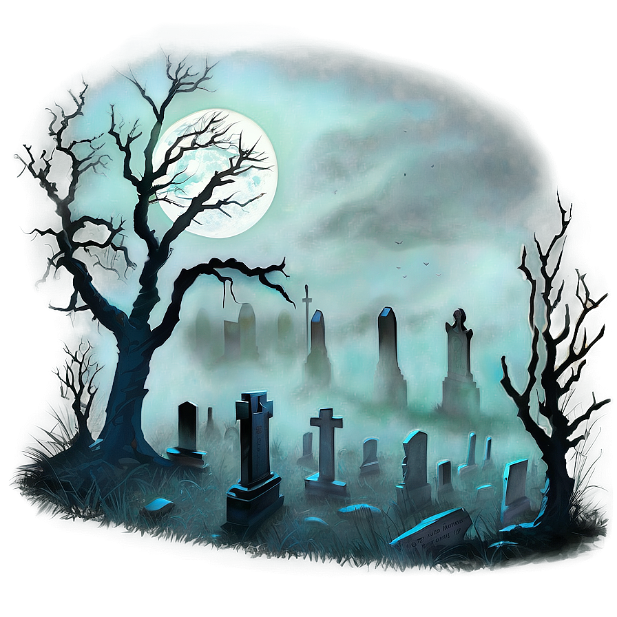 Eerie Graveyard Mist Png Wvk67