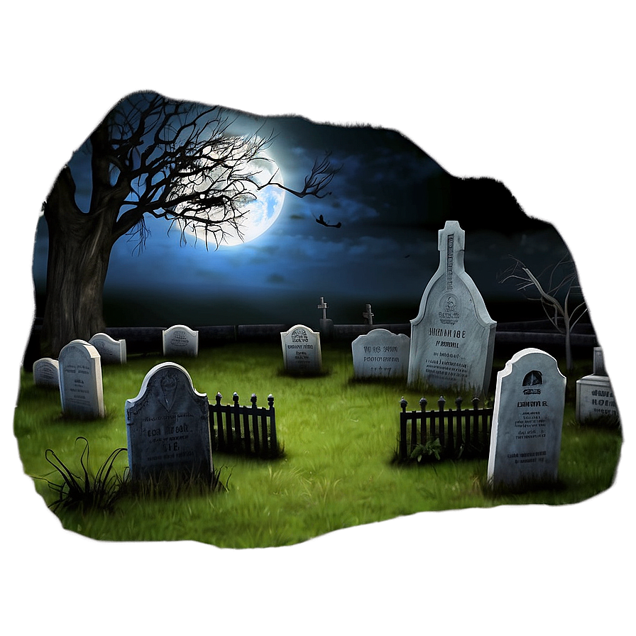 Eerie Graveyard Scene Png Daf