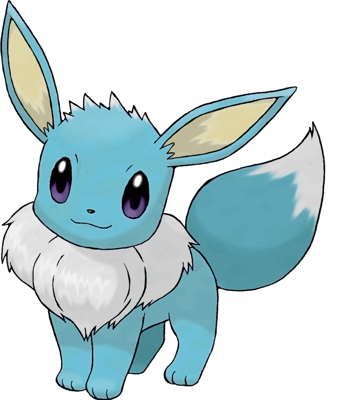 Eevee Vaporeon Recolor - Pokemon Eevee, HD Png Download PNG with transparent background