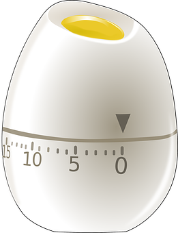 Egg Shaped Kitchen Timer PNG with transparent background