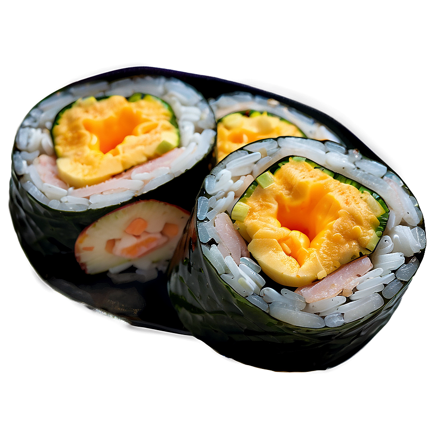 Egg Sushi Roll Png 06282024