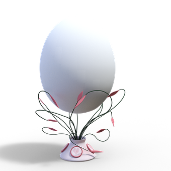 Egg Vase Abstract Art PNG with transparent background